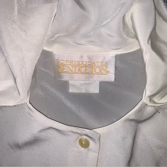 v i n t a g e :: Victorian Lace High Draped Neck Tie Blouse - Picture 7 of 11